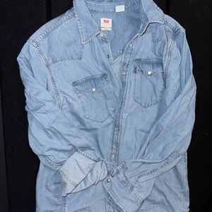 Levi's Sky Blue Denim Top mens Large